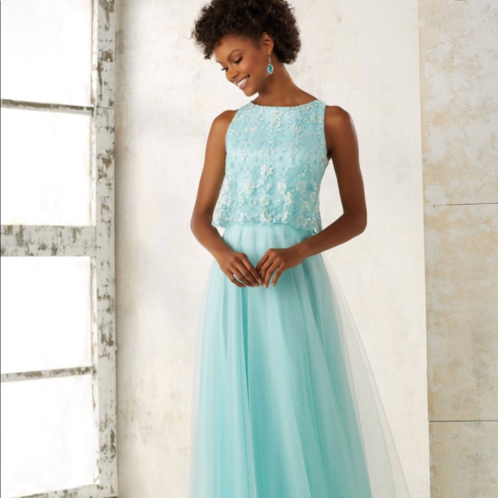 Mori Kee 21511 mint bridesmaid/special occasion